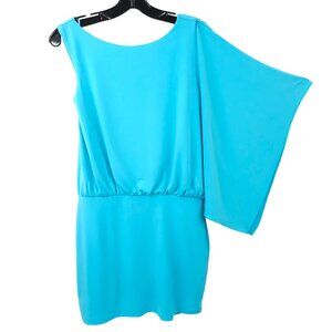 Max And Cleo One Shoulder Flowy Sleeve Dress Womens Size 4 Above Knee Stretchy